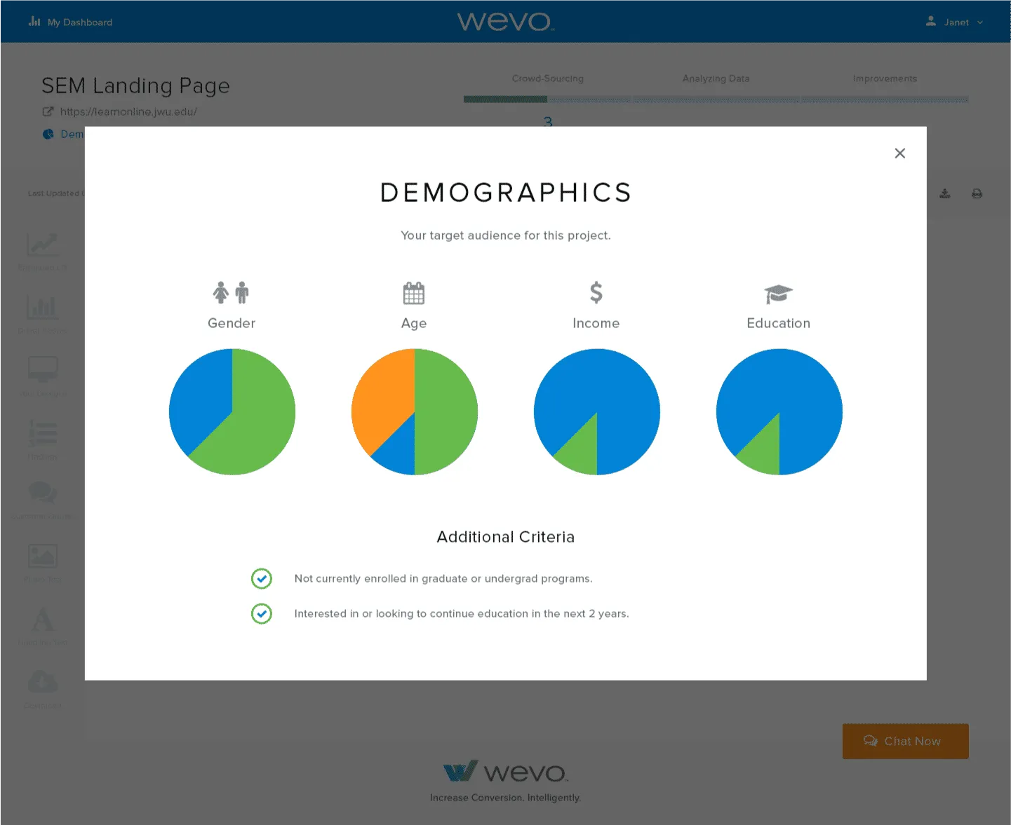 Demographics Modal