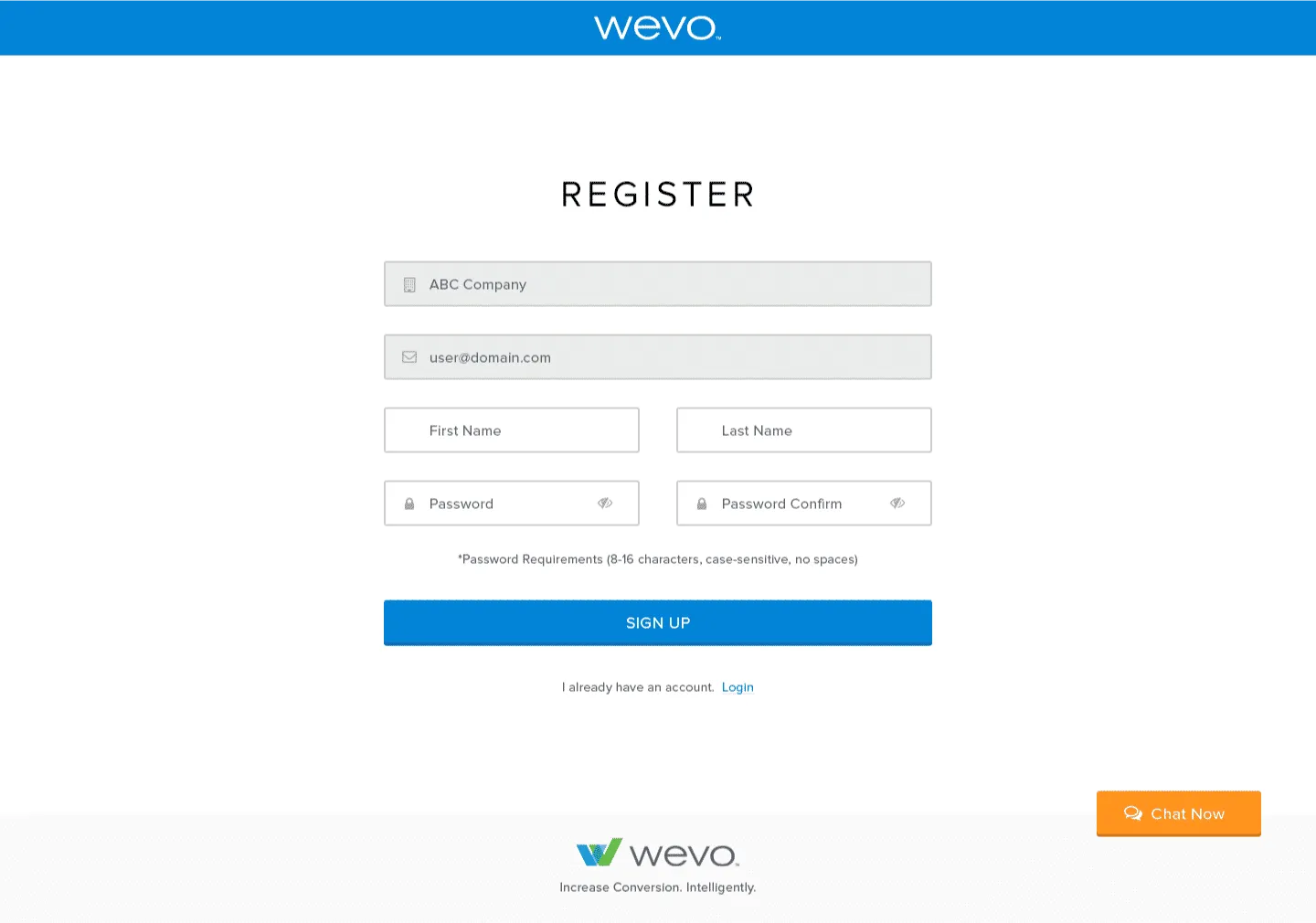 Registration Page