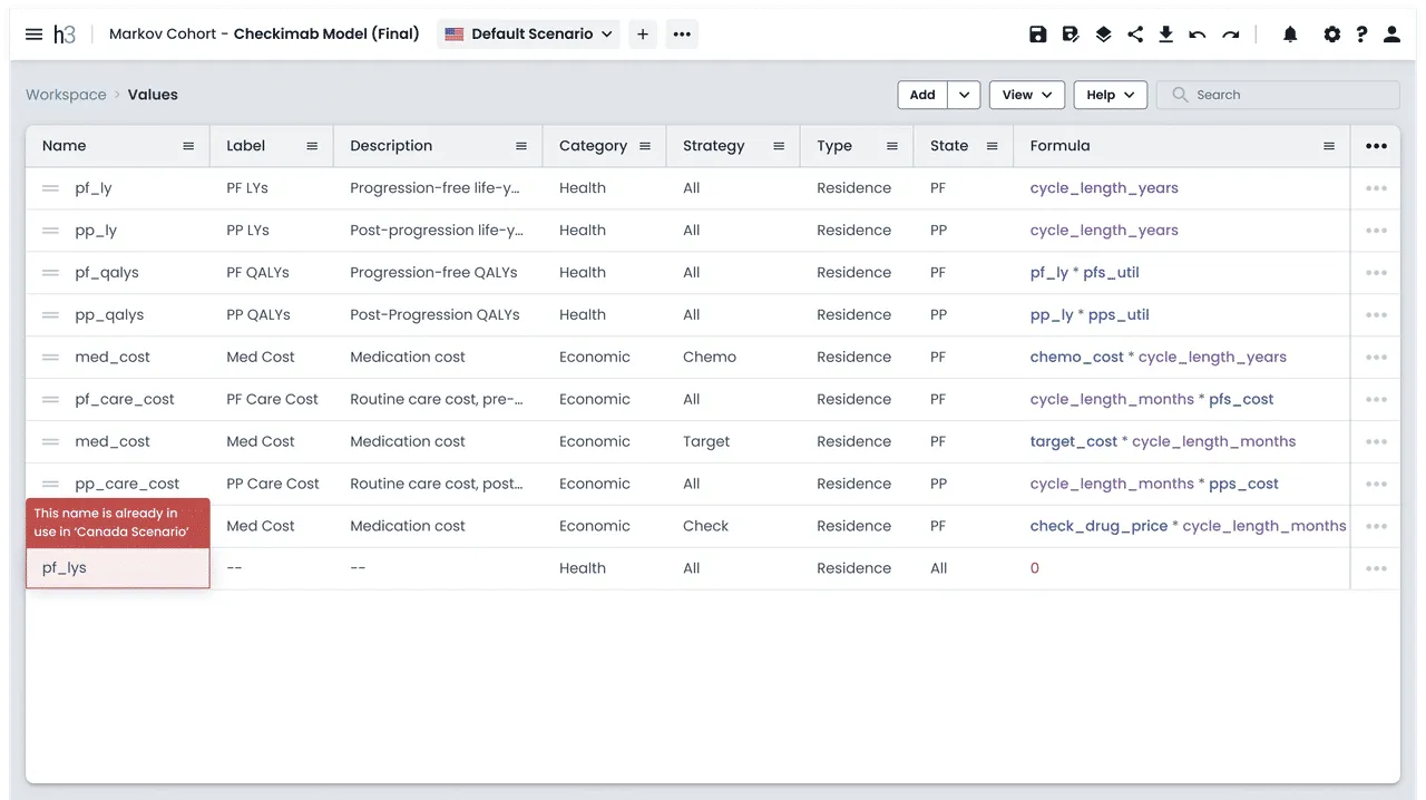 Validation example